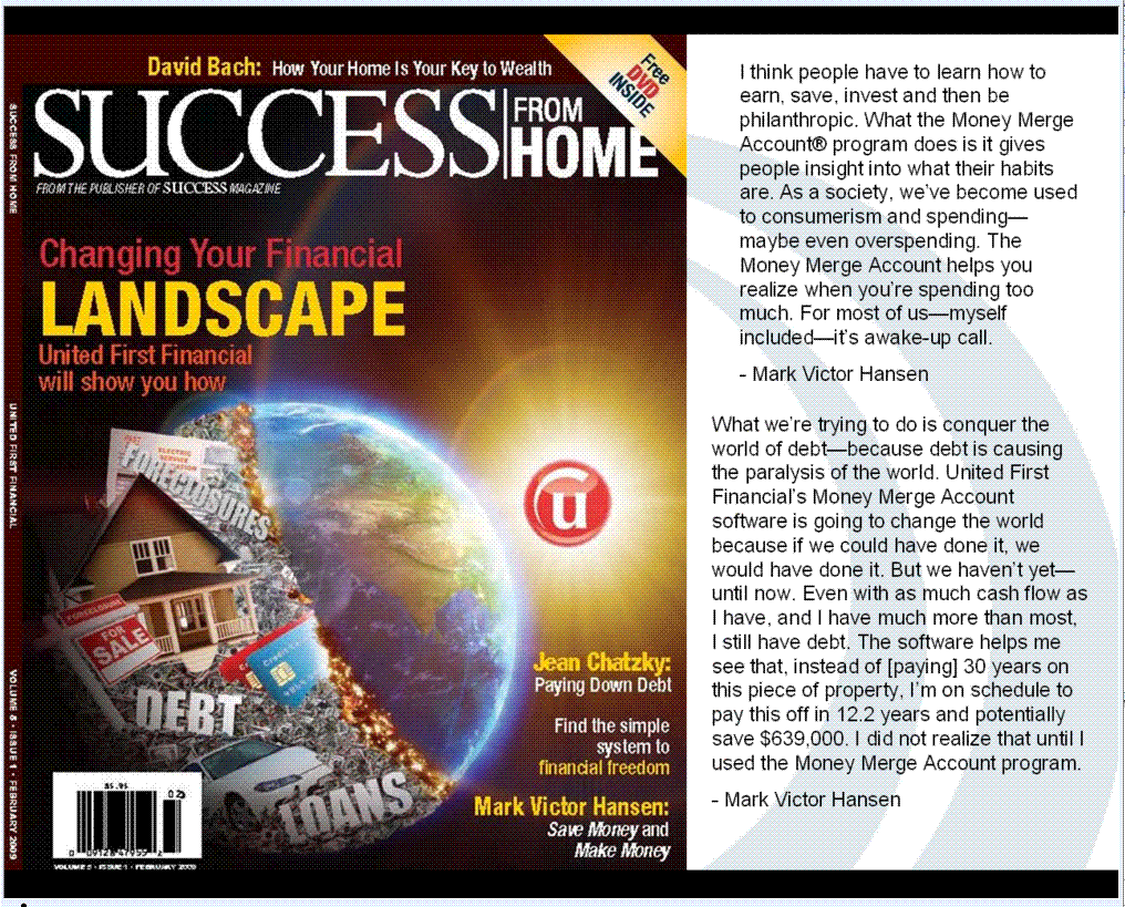 United First Financial changing the financial landscape of America featured in Success from Home magazine